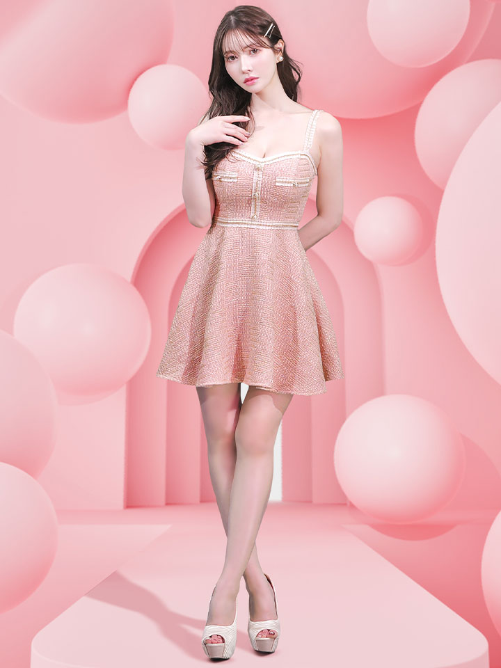 machatt マチャット サテンフレアキャミソール ピンク machatt マ