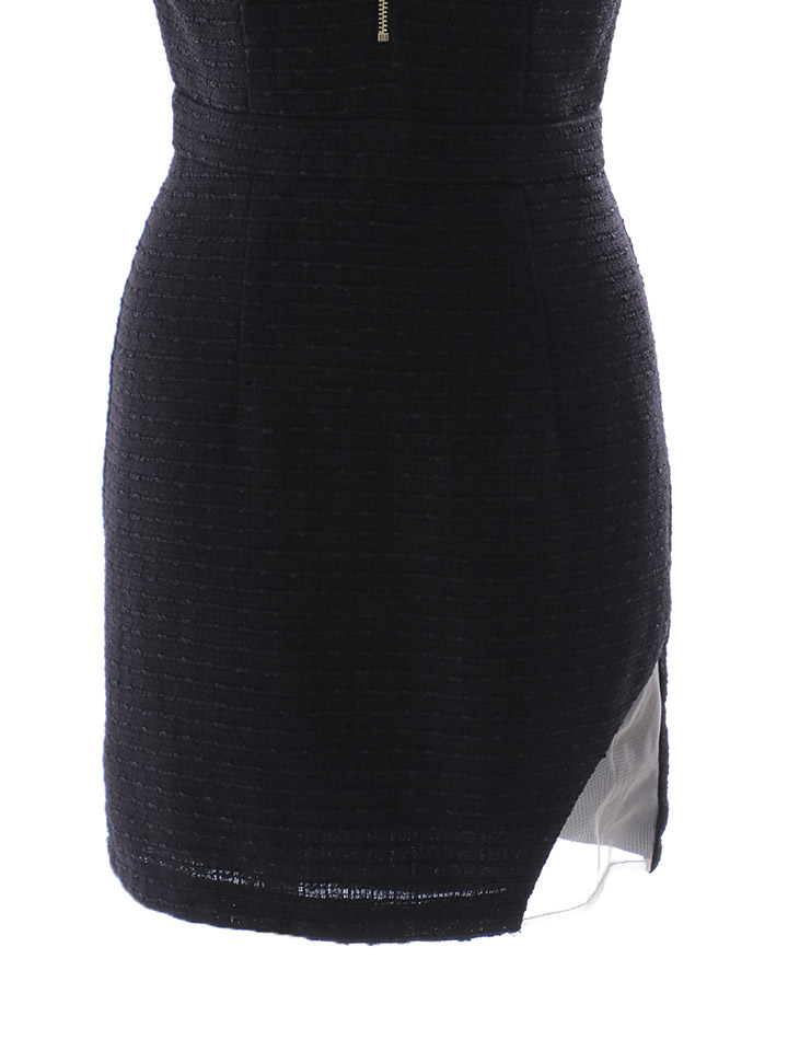 送料無料！】ノースリーブドレス/ジップアップ/チェーン/オープン