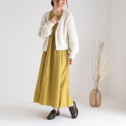 マテリアルコンビインナーファーローファー(M ベージュエナメル