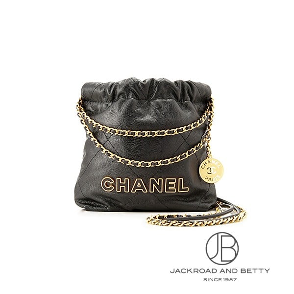 CHANEL 22 ミニ ハンドバッグ ブラック 黒[AS3980 B18305 94305
