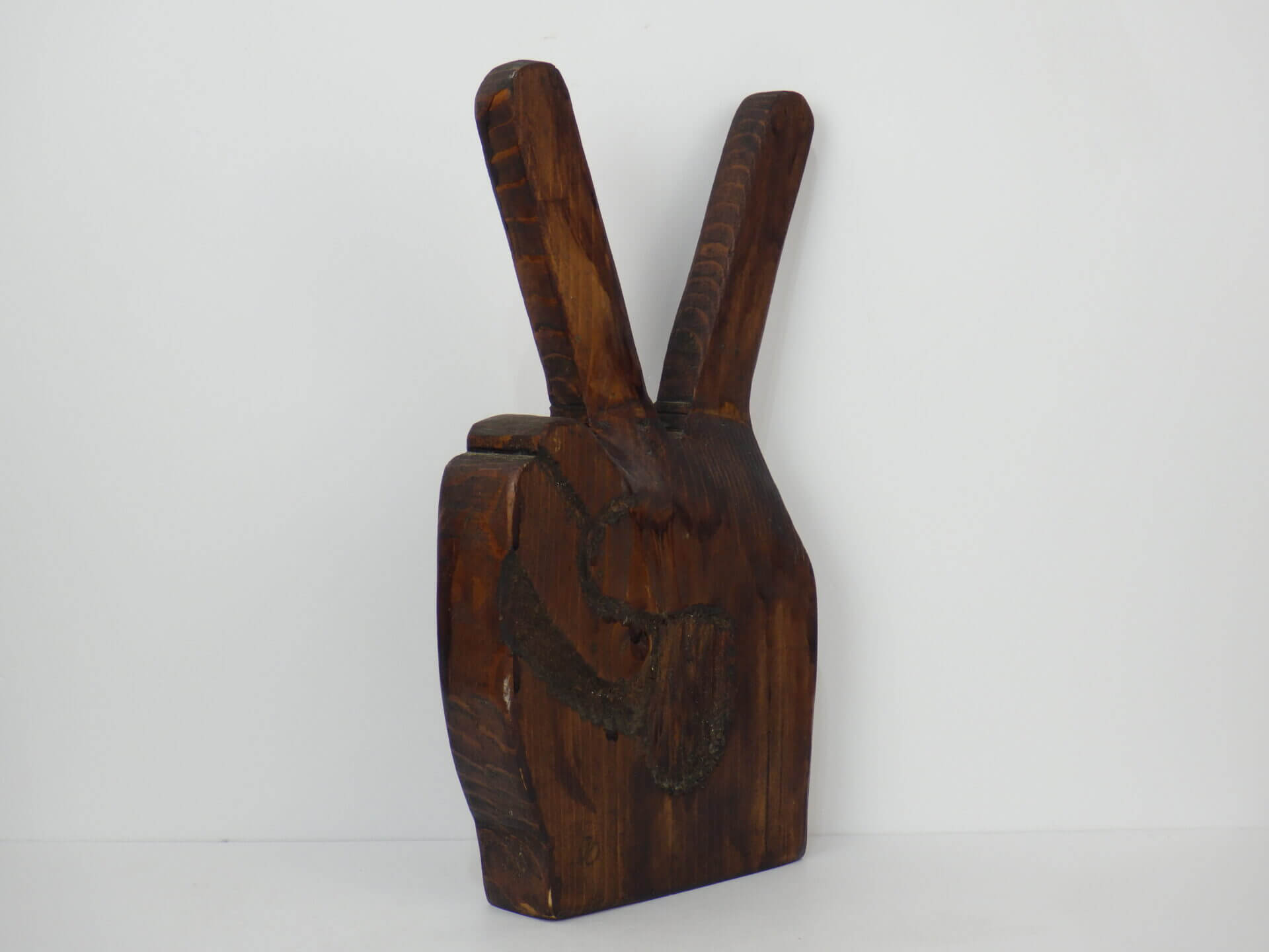 Vintage Hand Sculpture Peace Sign Wood ビンテージ ハンドスカルプ