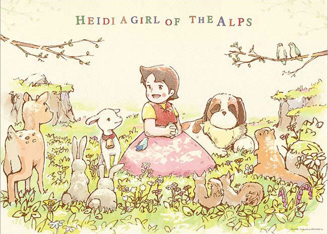 流通数1点✨】アルプスの少女ハイジ〜積み木遊び（水彩）、根拠4.5.6枚
