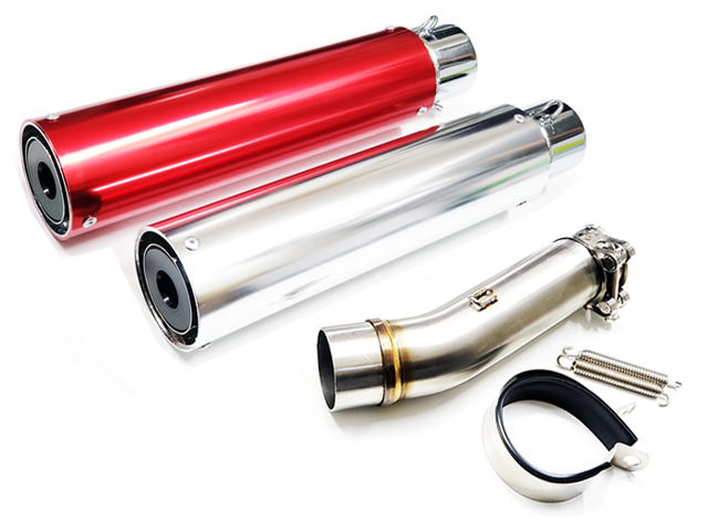 送料込！ 純正エキパイ対応 50.8mm マフラー中間パイプ付き スリップ