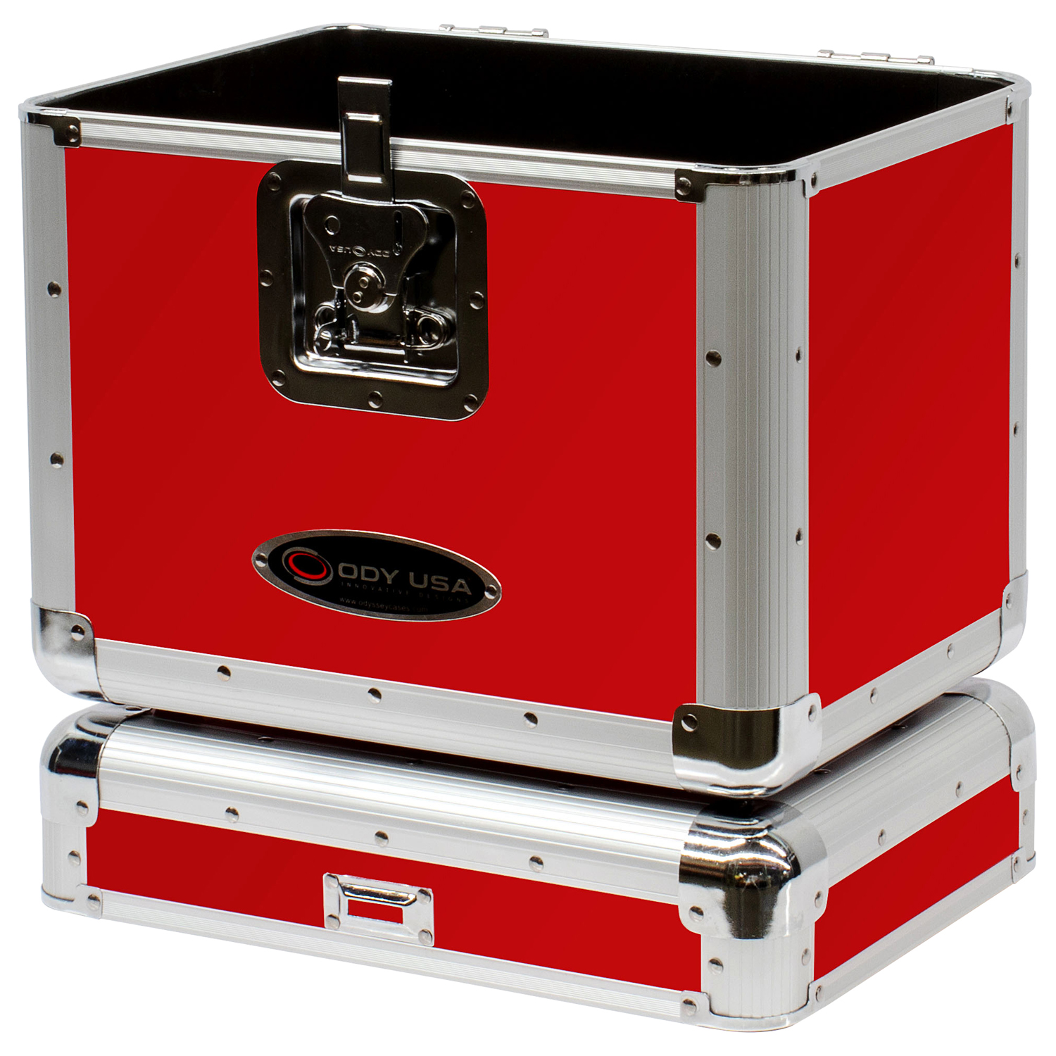 KROM Series Red Stackable Record / Utility Case for 70 12