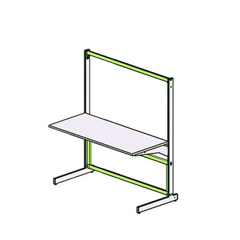 6YD3EA-Z421 オカムラ ユアフィット片面基本セット単体型 幅1200 高さ