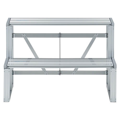 HPS-241 ニード アルミひな段 2段1連セット 奥行400タイプの通販【法人