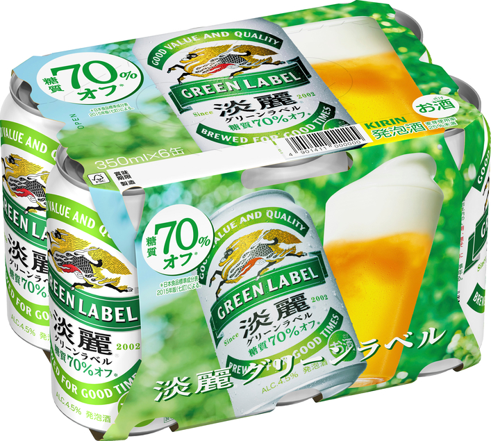 淡麗グリーンラベル350ml缶6缶パック｜酒類・飲料・加工食品