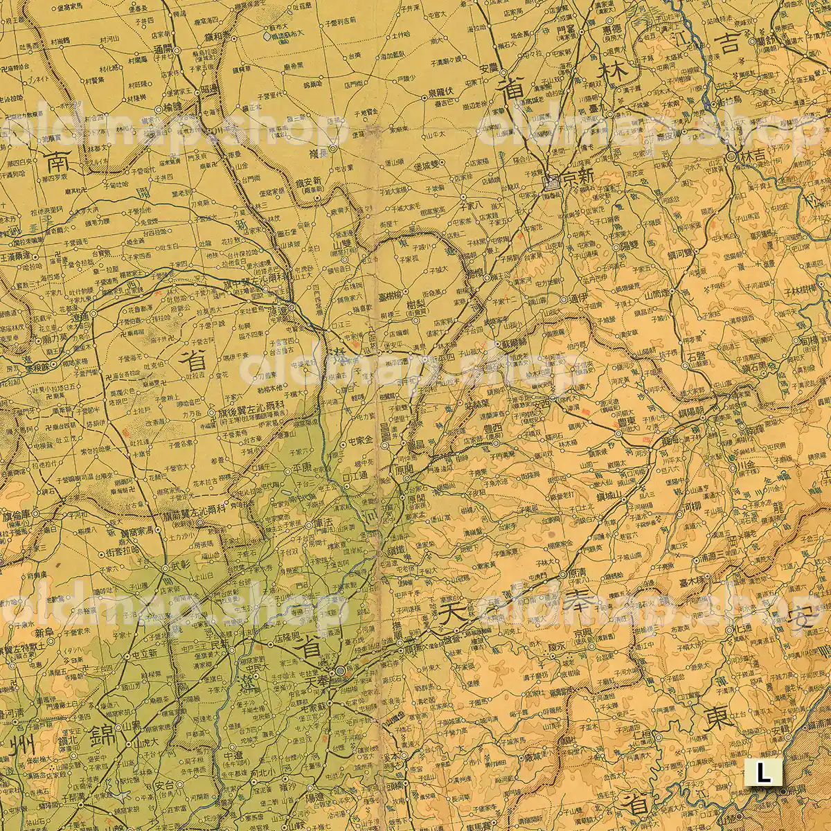 満州国地図 昭和10年(1935) – 満州 – 古地図素材データのダウンロード