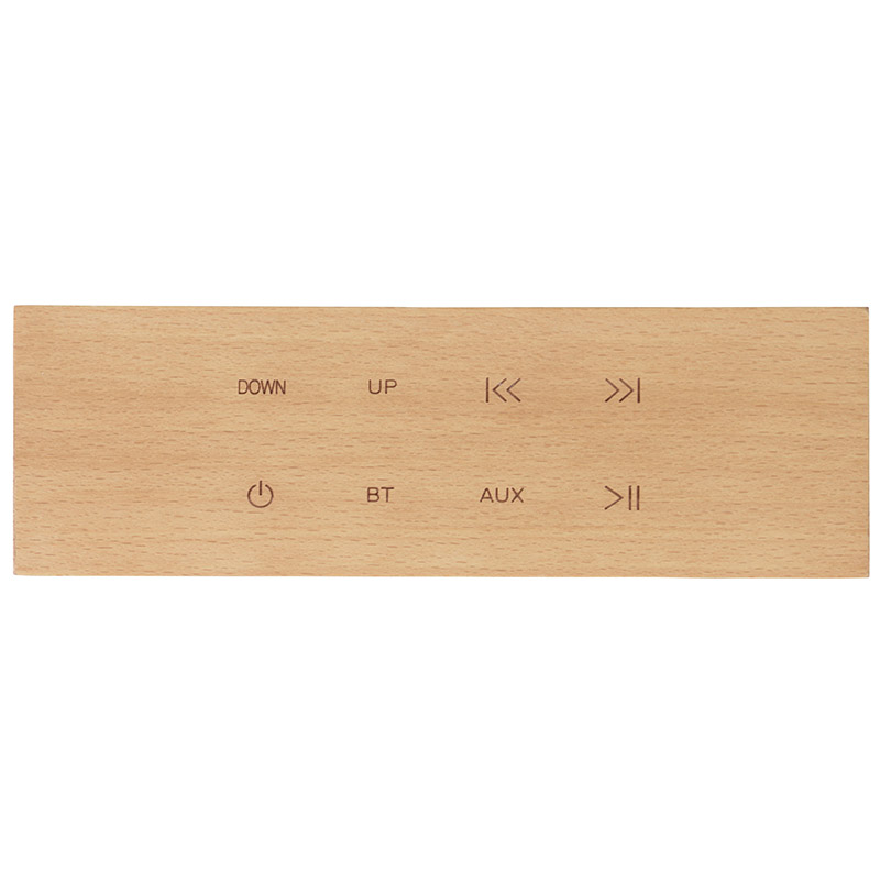 AudioCommワイヤレススピーカー 木製・麻 ベージュ [品番]03-3183