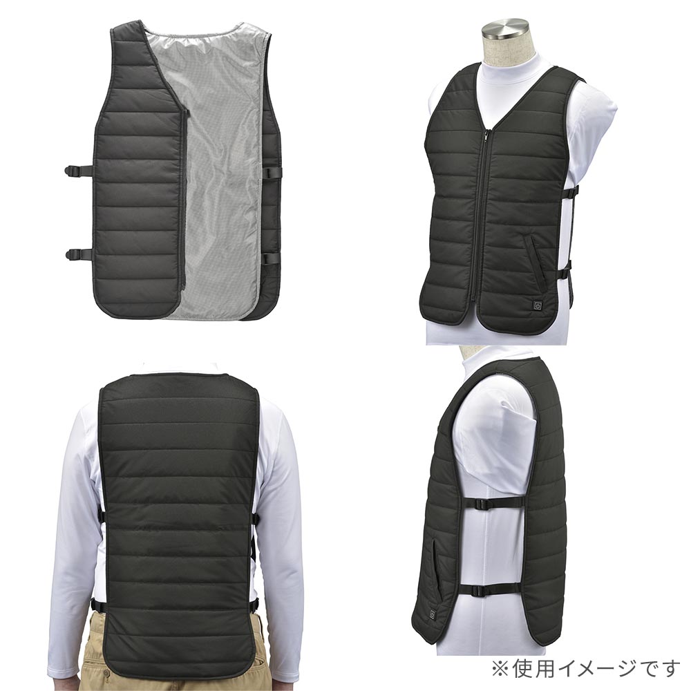 あったかベスト ブラック [品番]08-1423｜株式会社オーム電機