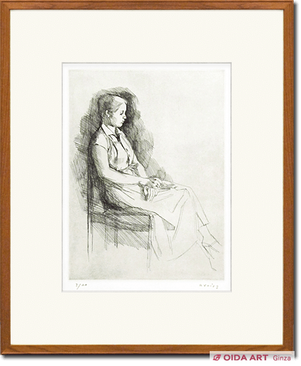 小磯良平画伯直筆 絵皿 1955年 超レア美術品 小磯良平画伯直筆 絵皿