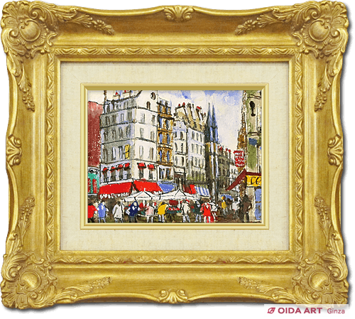 関拓司「リュードセーヌ」油彩画4号 本日限定価格】絵画 油絵 関 拓司 関