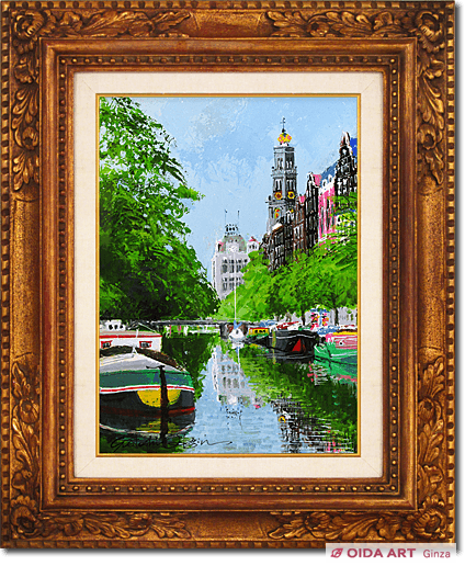 小田切訓 塔のある運河(1) | 絵画など美術品の販売と買取 | 東京・銀座