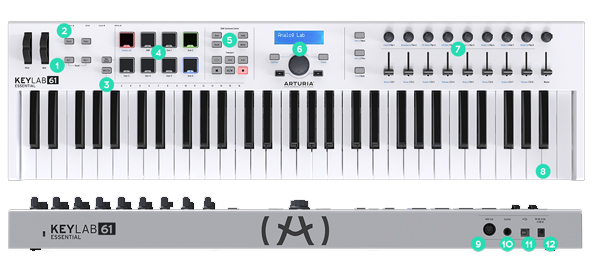 中古品】ARTURIAのMIDI鍵盤「KEYLAB ESSENTIAL 49」のご紹介です。