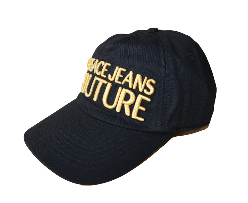 ヴェルサーチェ ジーンズ ロゴ刺繍 ベースボールキャップ