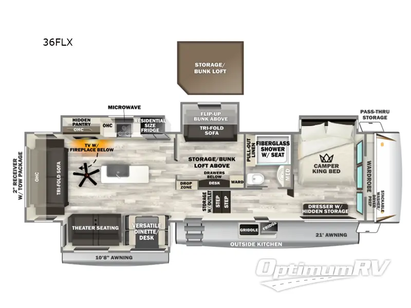 New 2026 Forest River Sabre 36FLX Fifth Wheel at Optimum RV