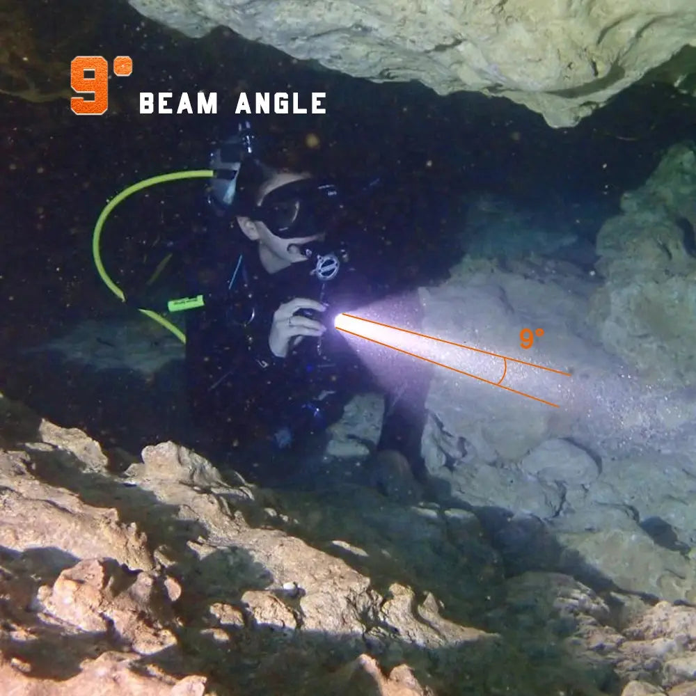 OrcaTorch D550 1000 Lumens Scuba Diving Light with Tail Magnetic