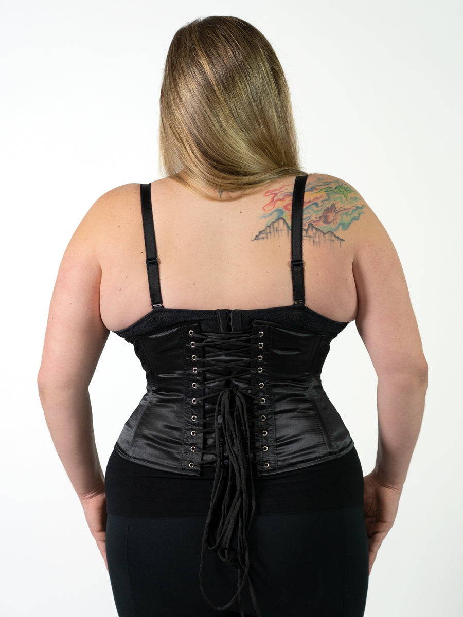 Satin Plus Size Waist Training Underbust Corset - CS-411 | Orchard