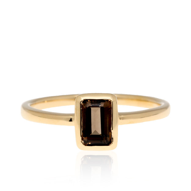 K18/Pt「スモーキークオーツ セーラ」リング｜【オレフィーチェ】Orefice