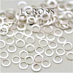 ネイルパーツ／リングフレーム シルバー 3×3mm 30個入 [nail-rs-33