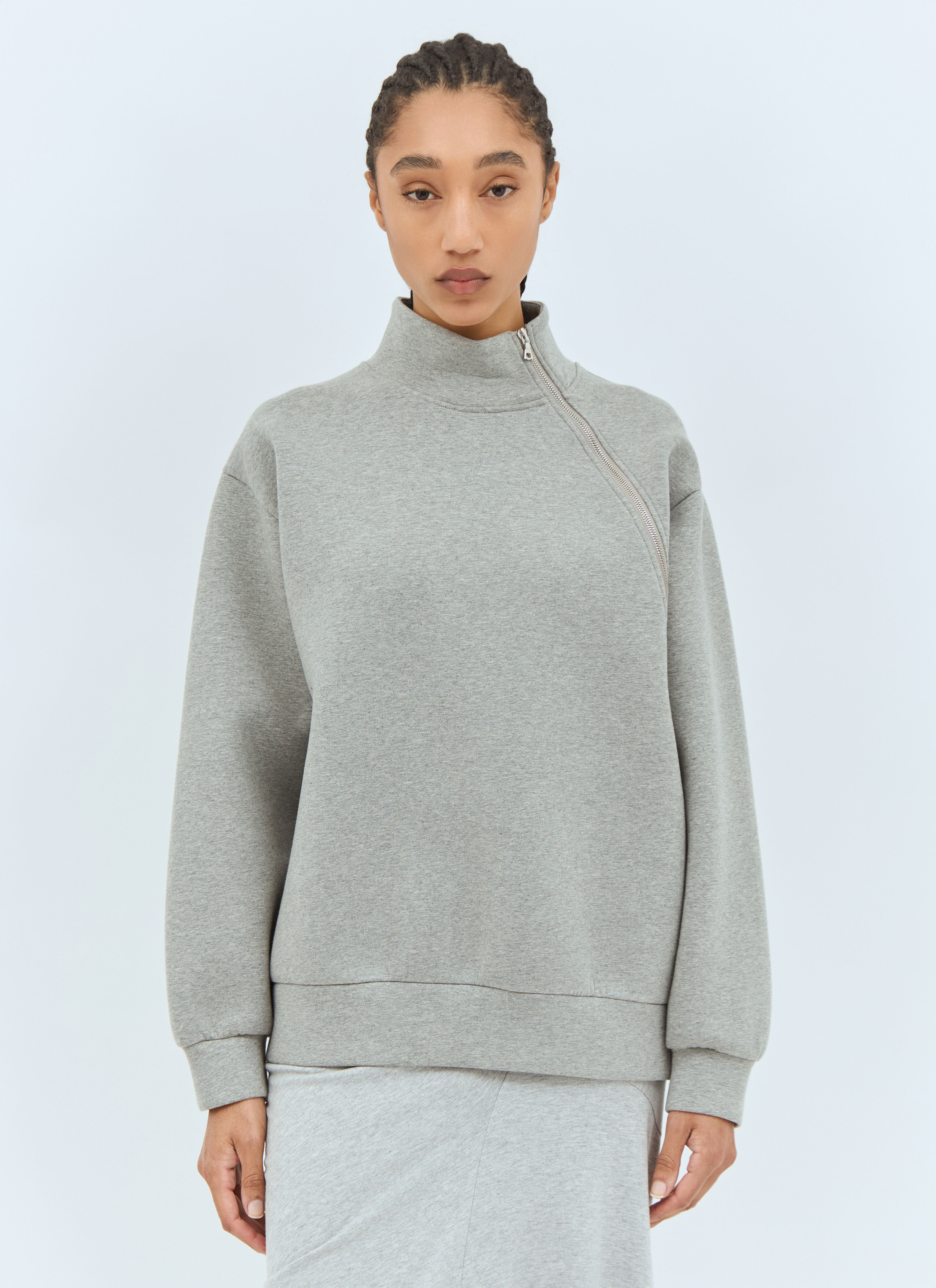 Dries Van Noten Women's' Side Zip Sweatshirt in Grey | LN-CC®