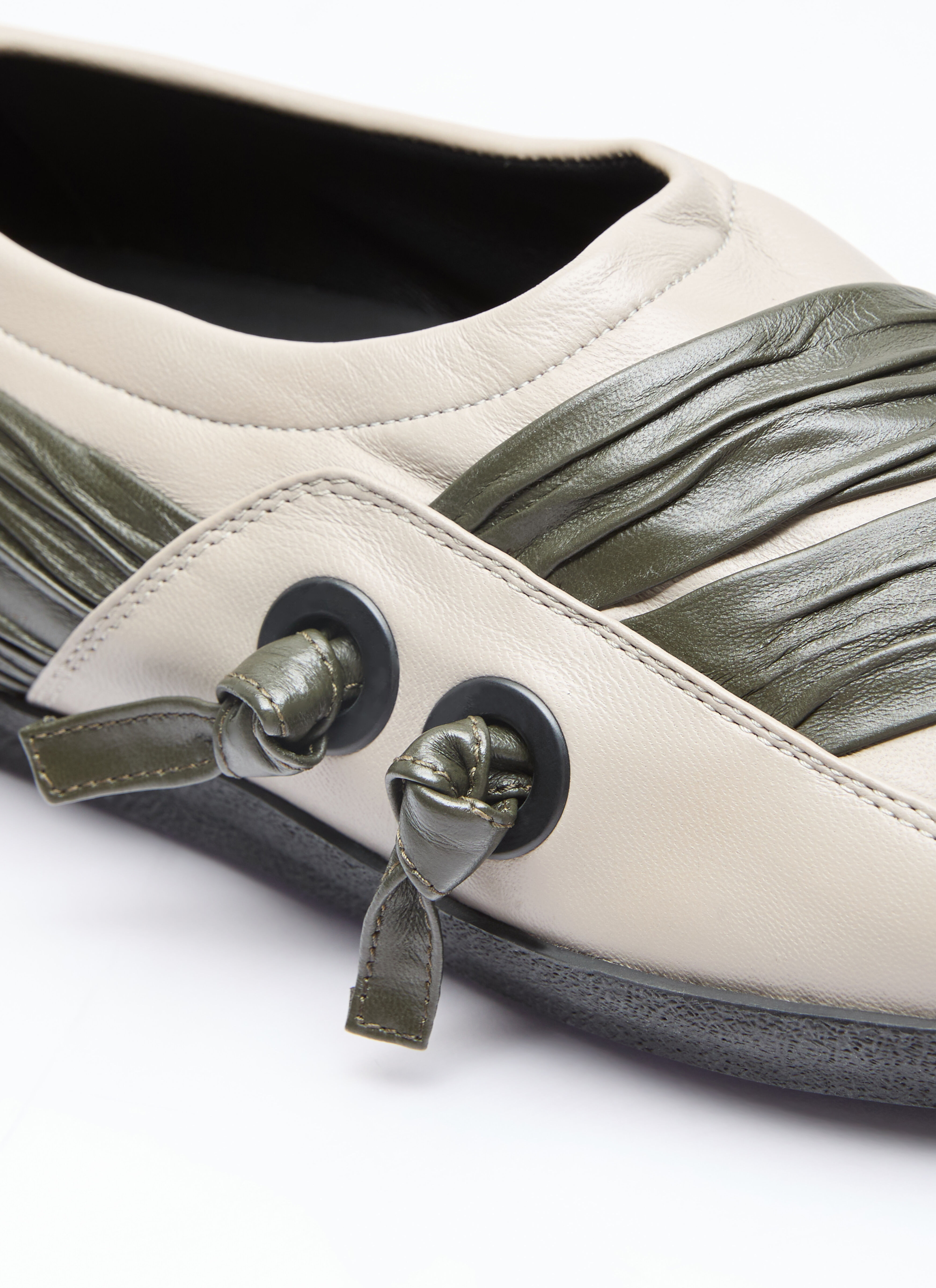 Kiko Kostadinov Men's' Wrinkled Slip-On Shoes in Beige | LN-CC®