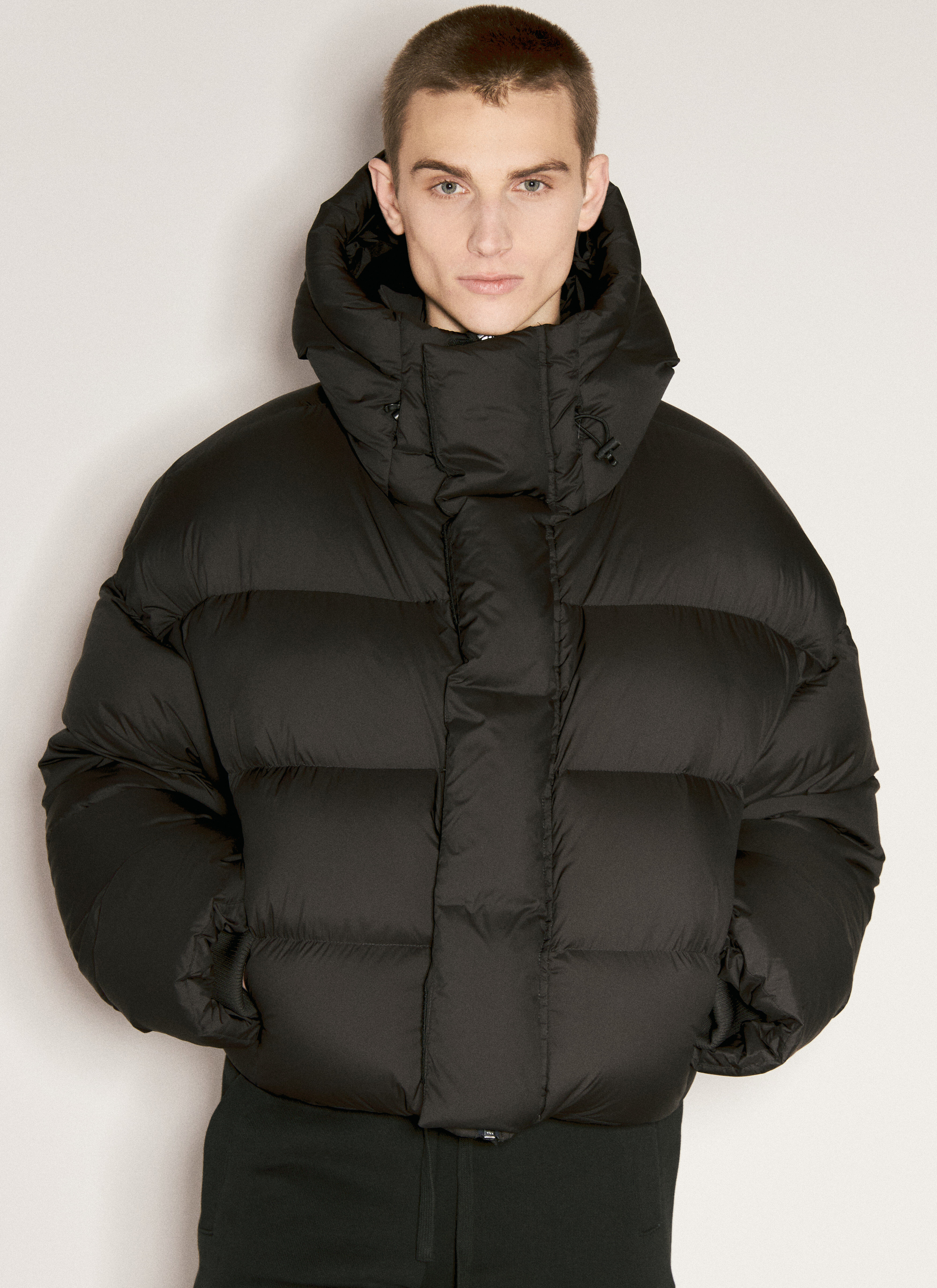 Entire Studios Men's' MML Hooded Puffer Jacket in Black | LN-CC®