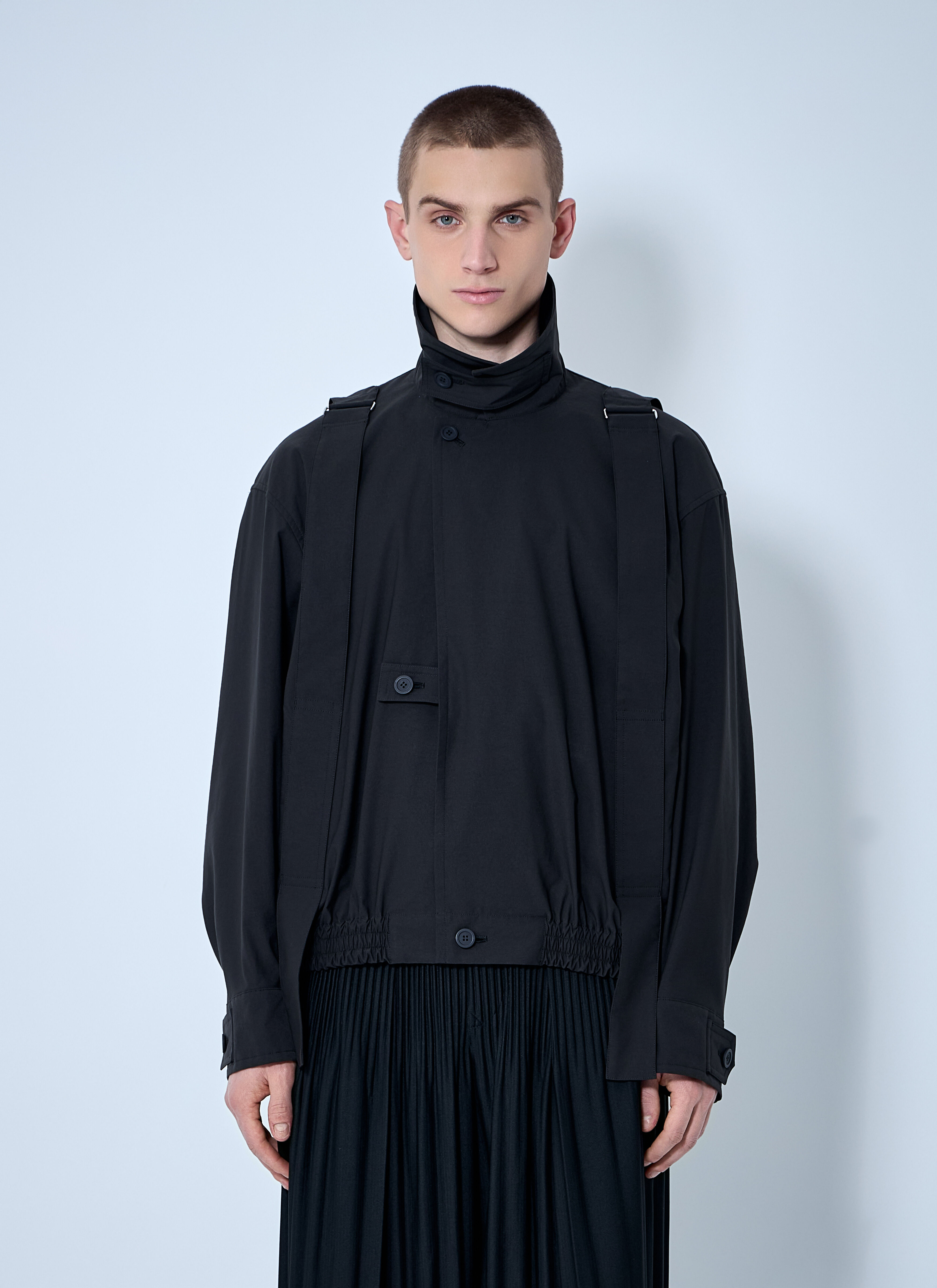 Homme Plissé Issey Miyake Men's' Parachute Jacket in Black | LN-CC®