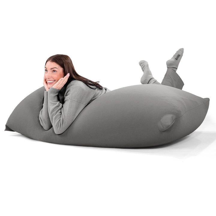 ラウンジャービーズクッション:グレー/むちゃのびストレッチ– Lounge