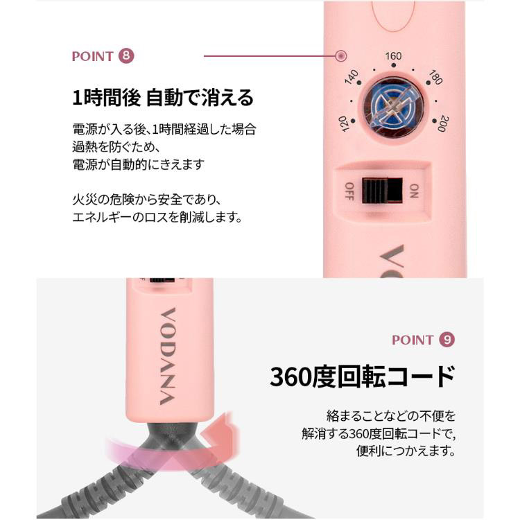 カーリングアイロン 36mm ピンク(ピンク): コスメ＆ビューティー