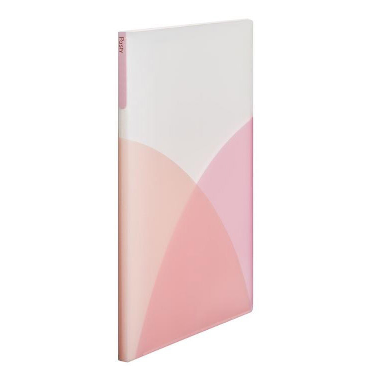 パスティ クリアファイルA4 20ポケット ピーチピンク(ピーチピンク