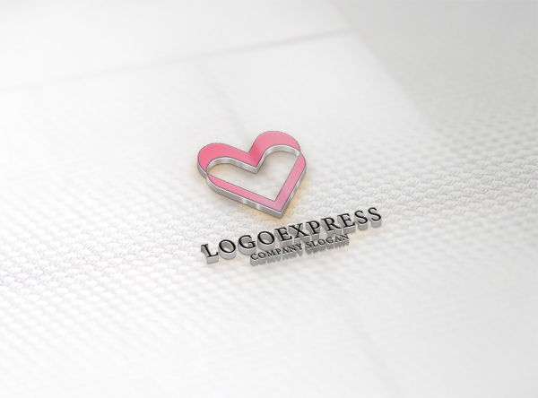 ハートとリボンのロゴ
