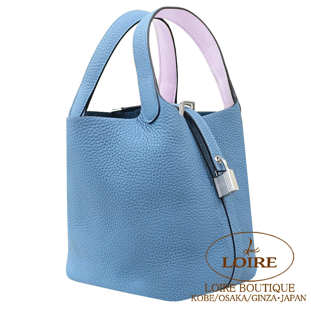 HERMES エルメス 片耳用 ターコイズブルー 希少色 エルメス バーキン25cm ニューブルージーン/S金具 (HERMES