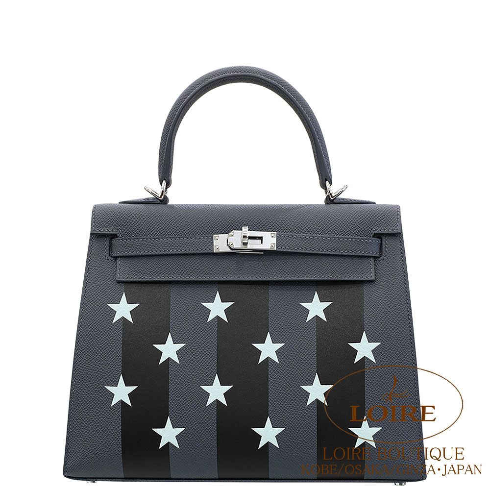 新品！エルメス⭐︎空箱　ケリー25 エルメス ケリー25/外縫い ブラック ボックスカーフ シルバー金具