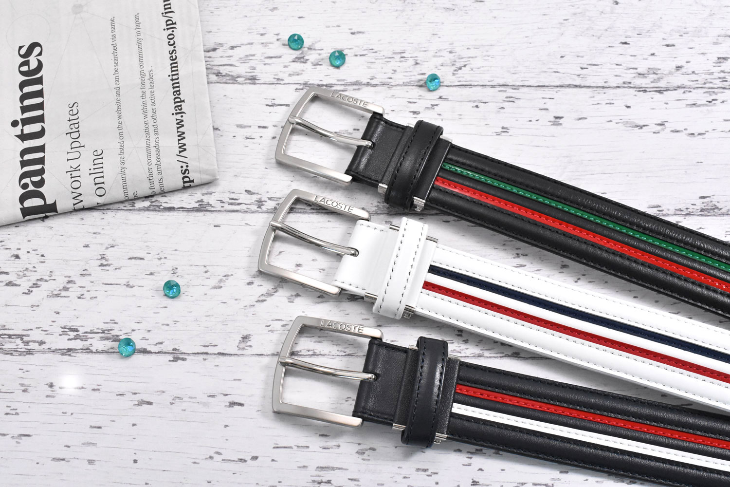 牛革 スポーティーカジュアルベルト 「LACOSTE（ラコステ）」 LB84290