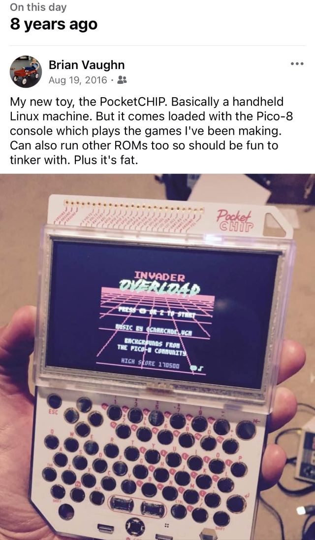 It all started with the PocketCHIPthank you!