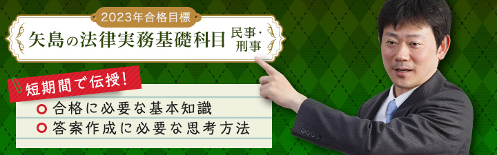 矢島の法律実務基礎科目[民事・刑事] - 司法試験 予備試験｜LEC東京