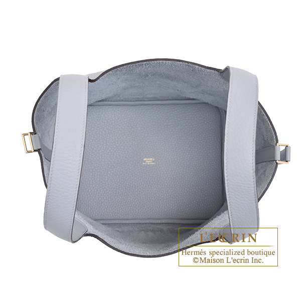Hermes Picotin Lock bag 22/MM Gris pantin Clemence leather