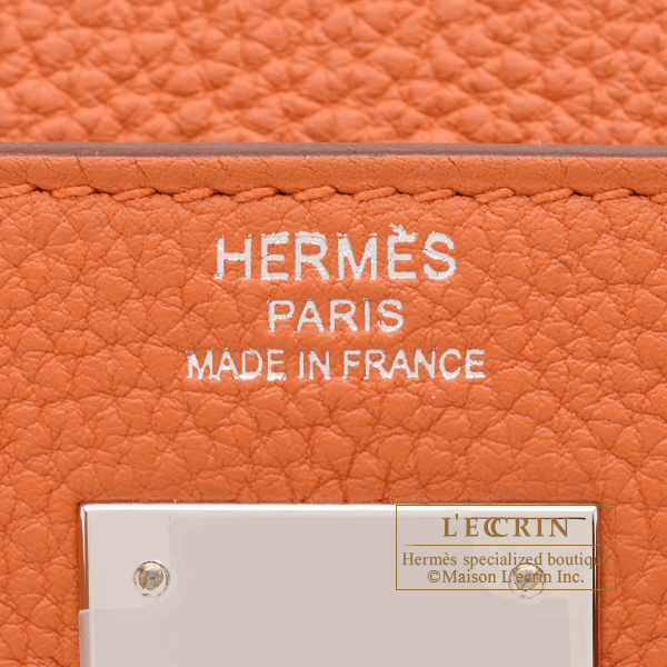 エルメス ケリー28/内縫い オレンジ トゴ シルバー金具 | エルメス