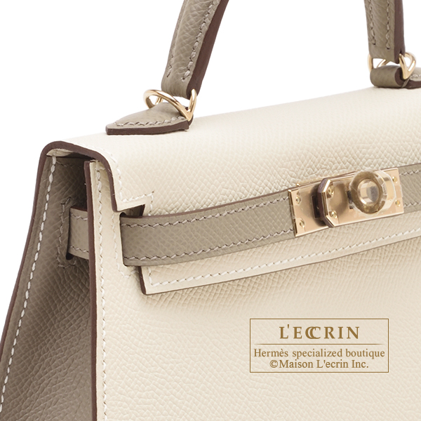 エルメス パーソナルケリーミニ/外縫い クレ/ グリアスファルト ヴォー