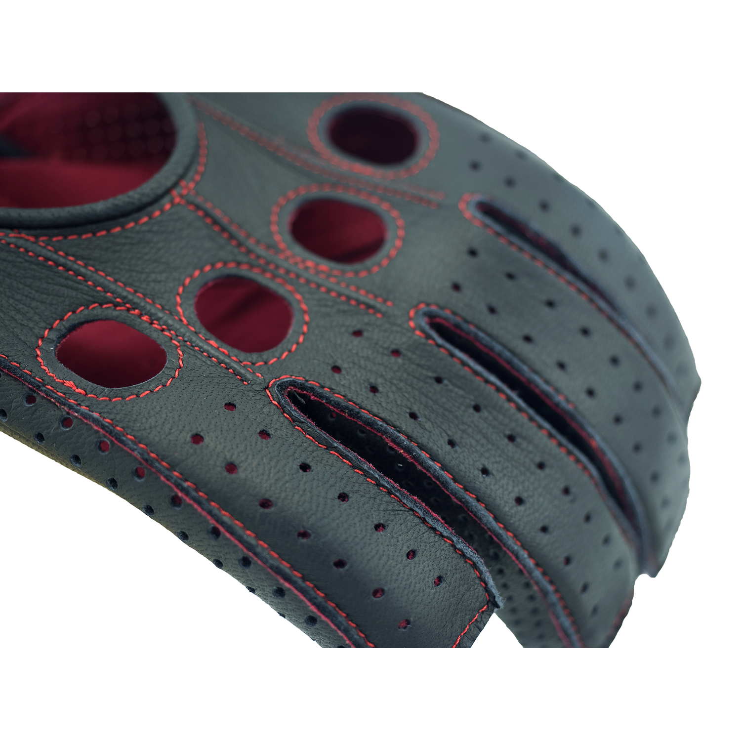 CACAZAN（カカザン）Driving Gloves / DDR-070L Black(Redステッチ