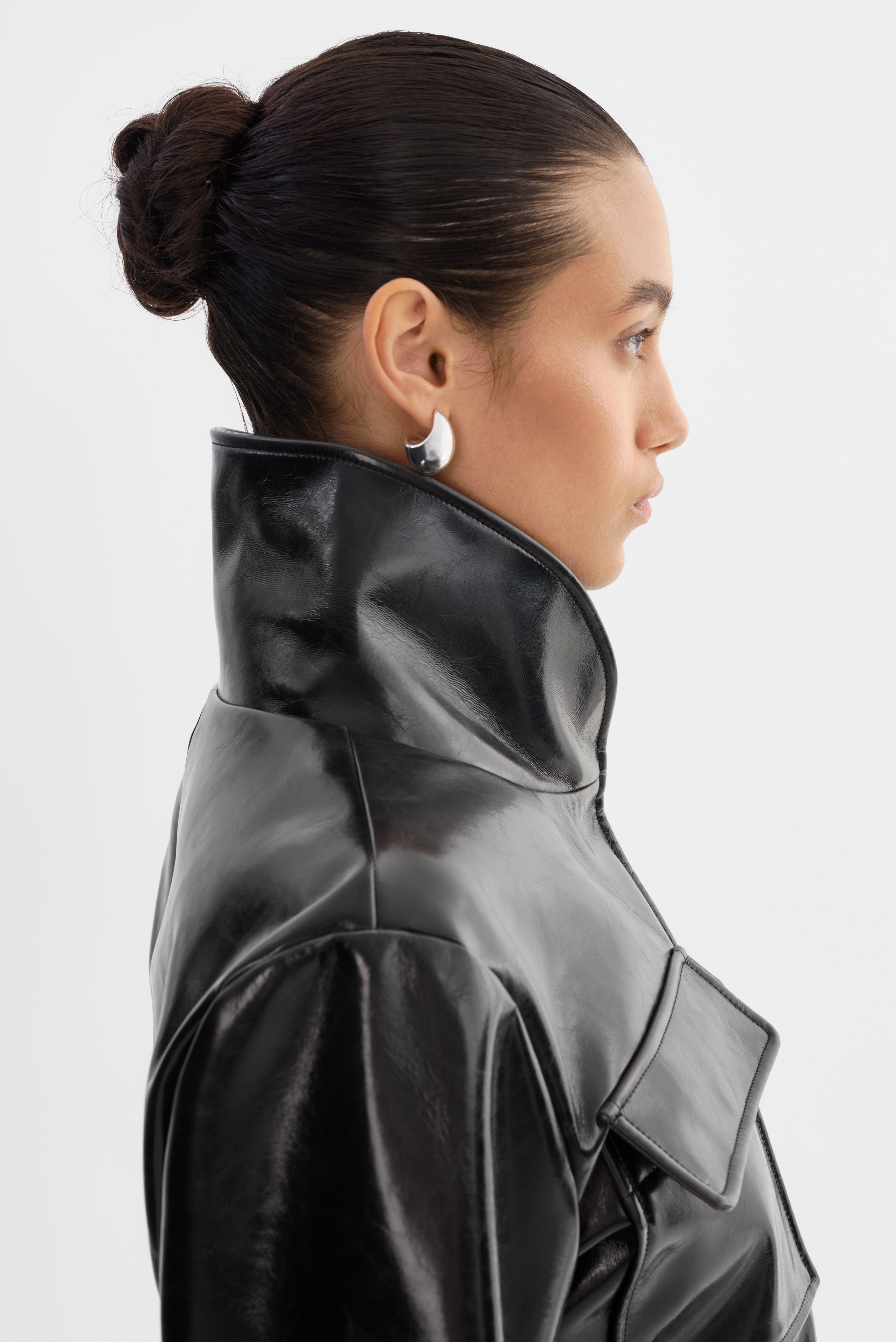 HEDDA | Cropped Faux Leather Jacket – LAMARQUE