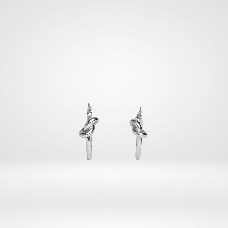セリーヌ ピアス CELINE KNOT SMALL HOOPS EARRINGS メタル フープ