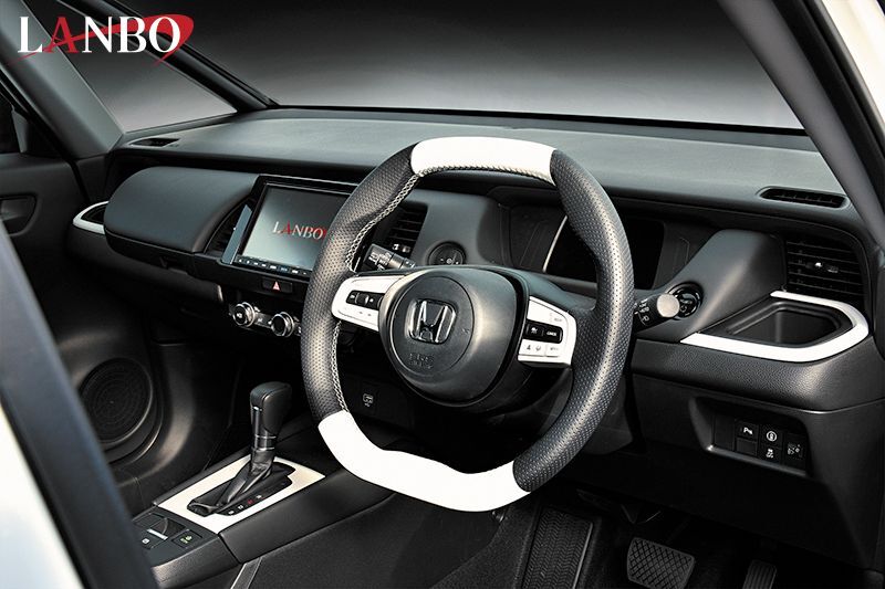 LANBO オリジナルステアリング ガングリップ : オールレザータイプ