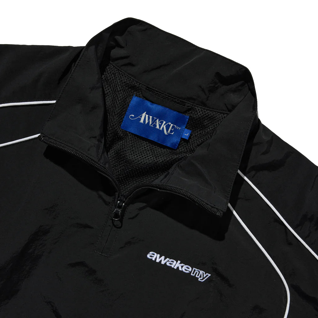 QUARTER ZIP TRACK JACKET - BLACK – lapstoneandhammer.com