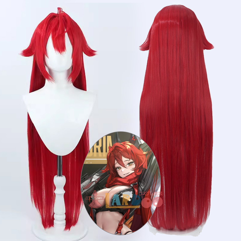 勝利の女神：NIKKE レッドフード コスプレウィッグ ネット付き 耐熱