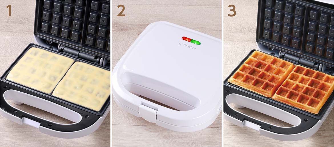 LITHON-2枚焼きワッフルメーカー