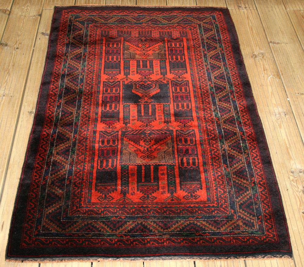 Hand-Knotted Afghan Baluch Rug - Ref: 2421 - 132 x 83cm – Little