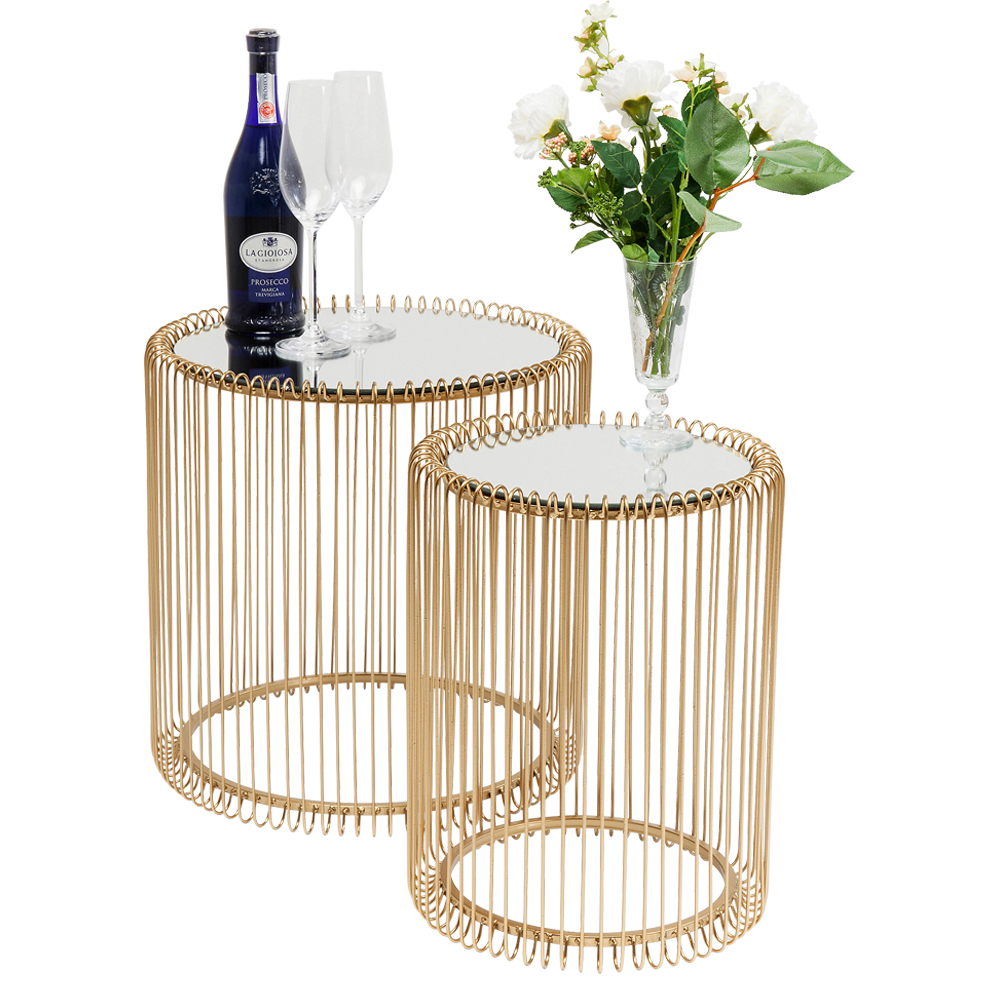 ワイヤーブラス（2/Set） サイドテーブル - サイドテーブルの通販