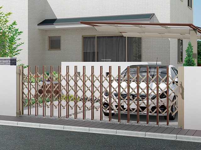 LIXIL | カースペース | 伸縮門扉QA HG型（ハンガータイプ）